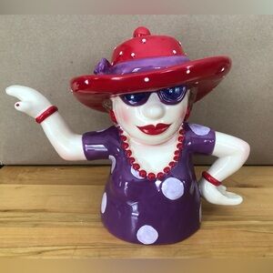 Paint the Town Red Lady Teapot